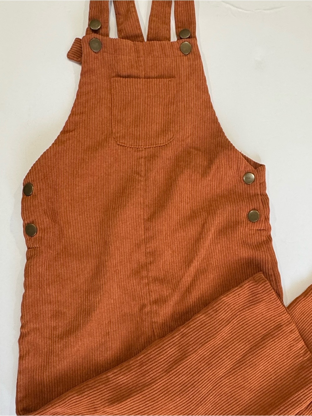 Kids Corduroy Overalls One-Piece in Rust